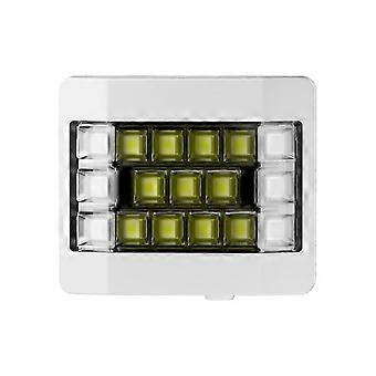 Linterna LED portátil con clip, fácil de usar, ideal para deportes, senderismo, camping, seguridad nocturna y aventuras. Color blanco.