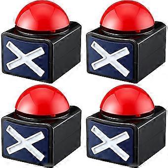 4pcs jogo buzzer, jogo buzzer alarme som jogar botão com luz trivia quiz tem talento buzzer jogo