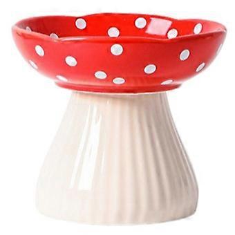 Paddestoel Cat Bowl Hars Verhoogde Cat Feeder Water Dish Huisdieren Outdoor Garden Decor Gift