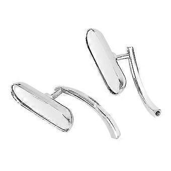 Motorcycle Rearview Mirror Black Square Oval Side Mirror For Harley Touring Electra Glide Dyna Fatboy Softail Sportster Breakout