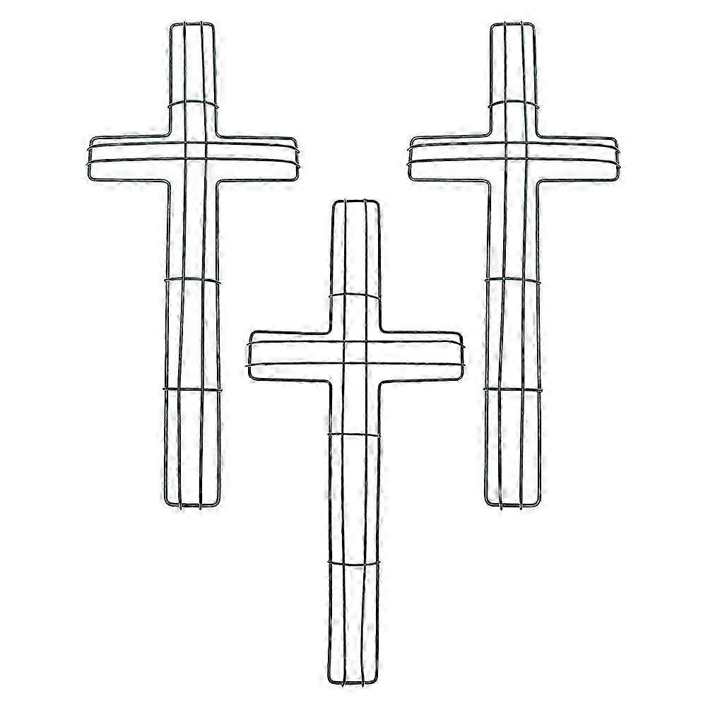 Cross-Shaped Iron Wreath Frames