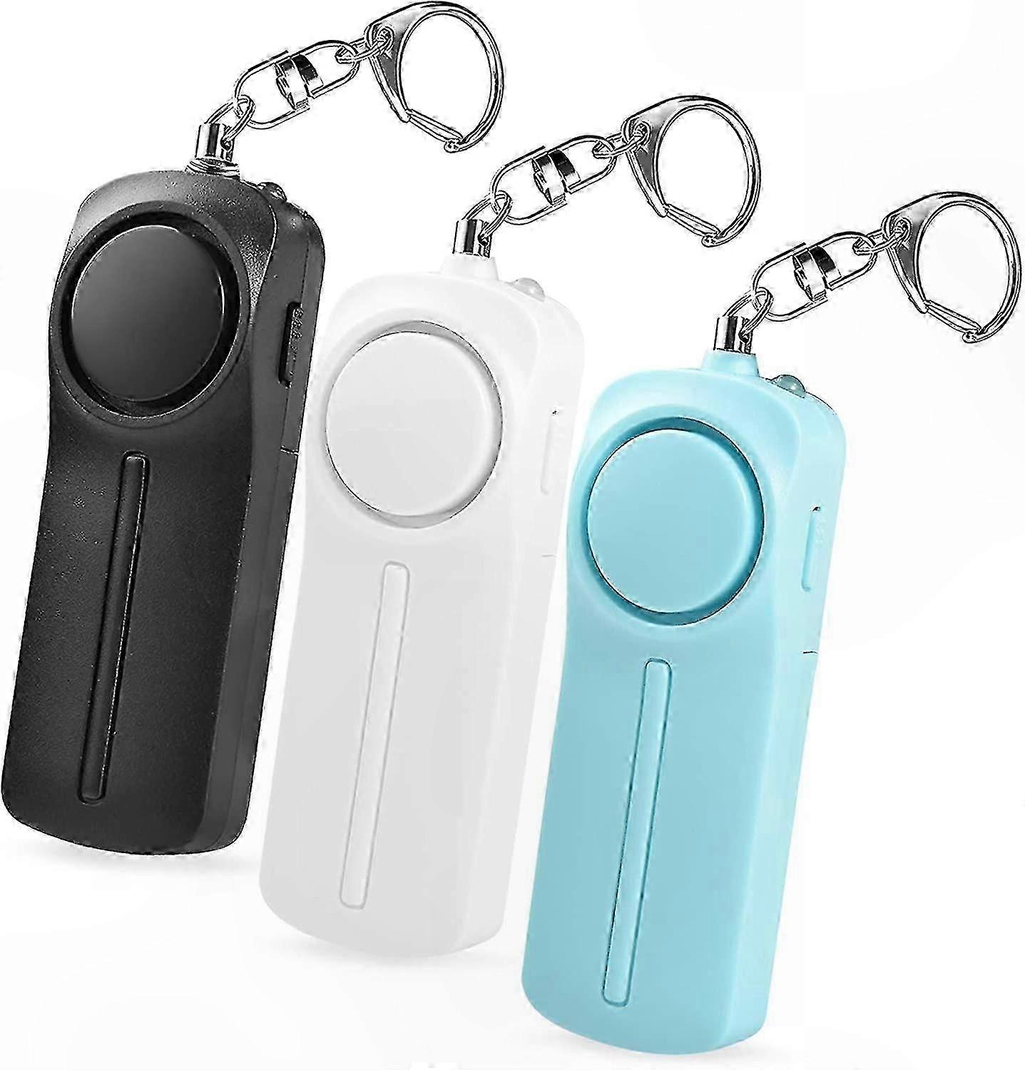 Personal Safety Alarm with LED Flashlight and Keychain Functionality (Multicolor)