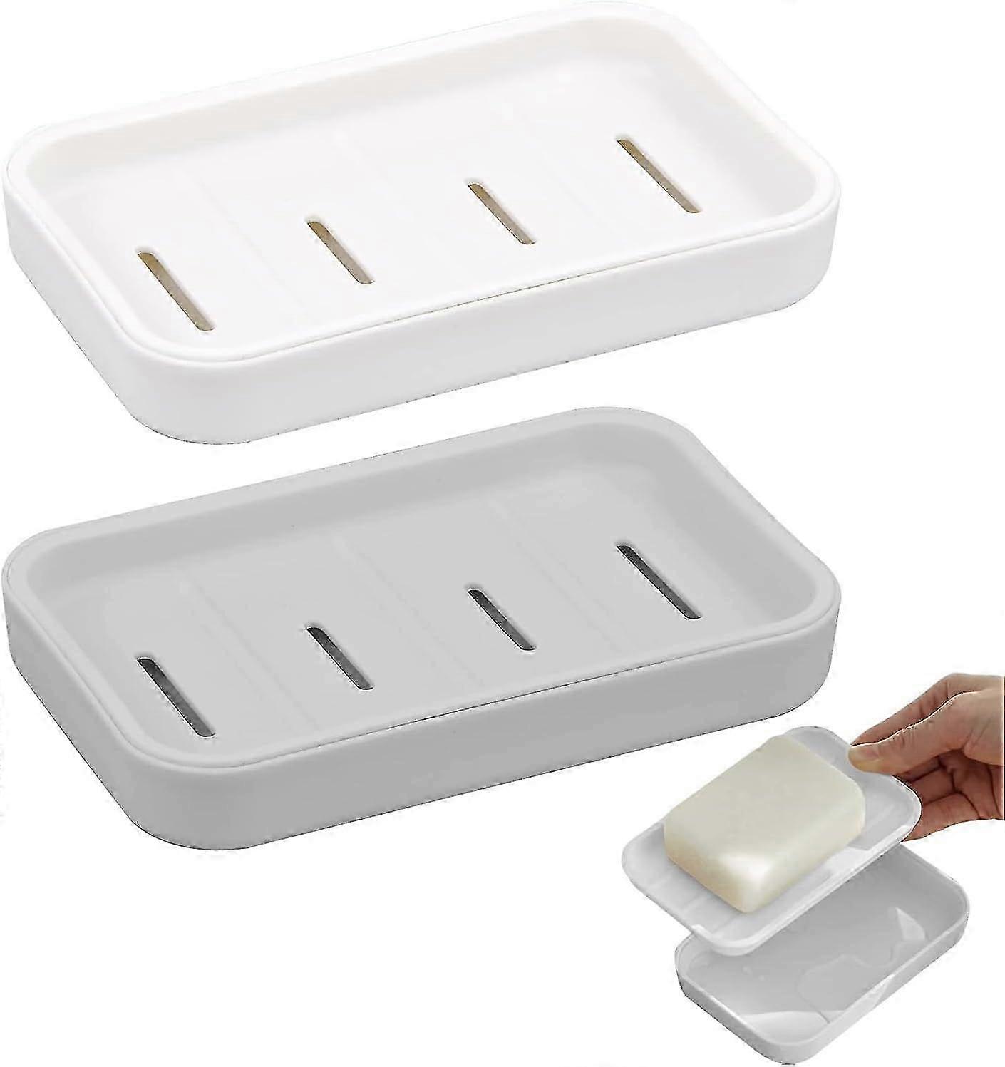 Draining Double-Tier Soap Holder Set