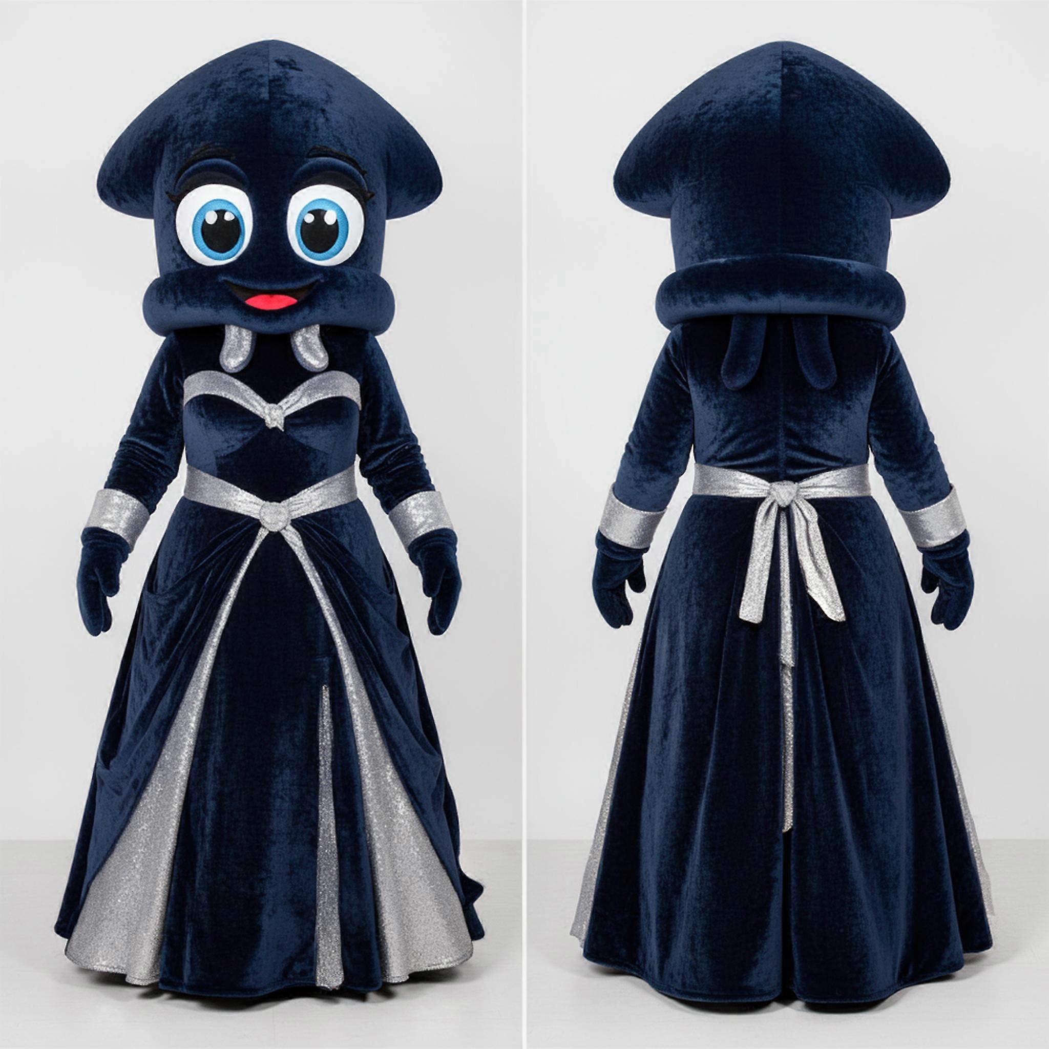 MASTICOT Navy Shimmering Tie Squid Mascot