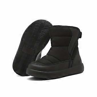 Kids Winter Snow Boots, Plush Lined High Top Shoes for Boys and Girls, Thickened Warm Mid-Calf Princess Boots