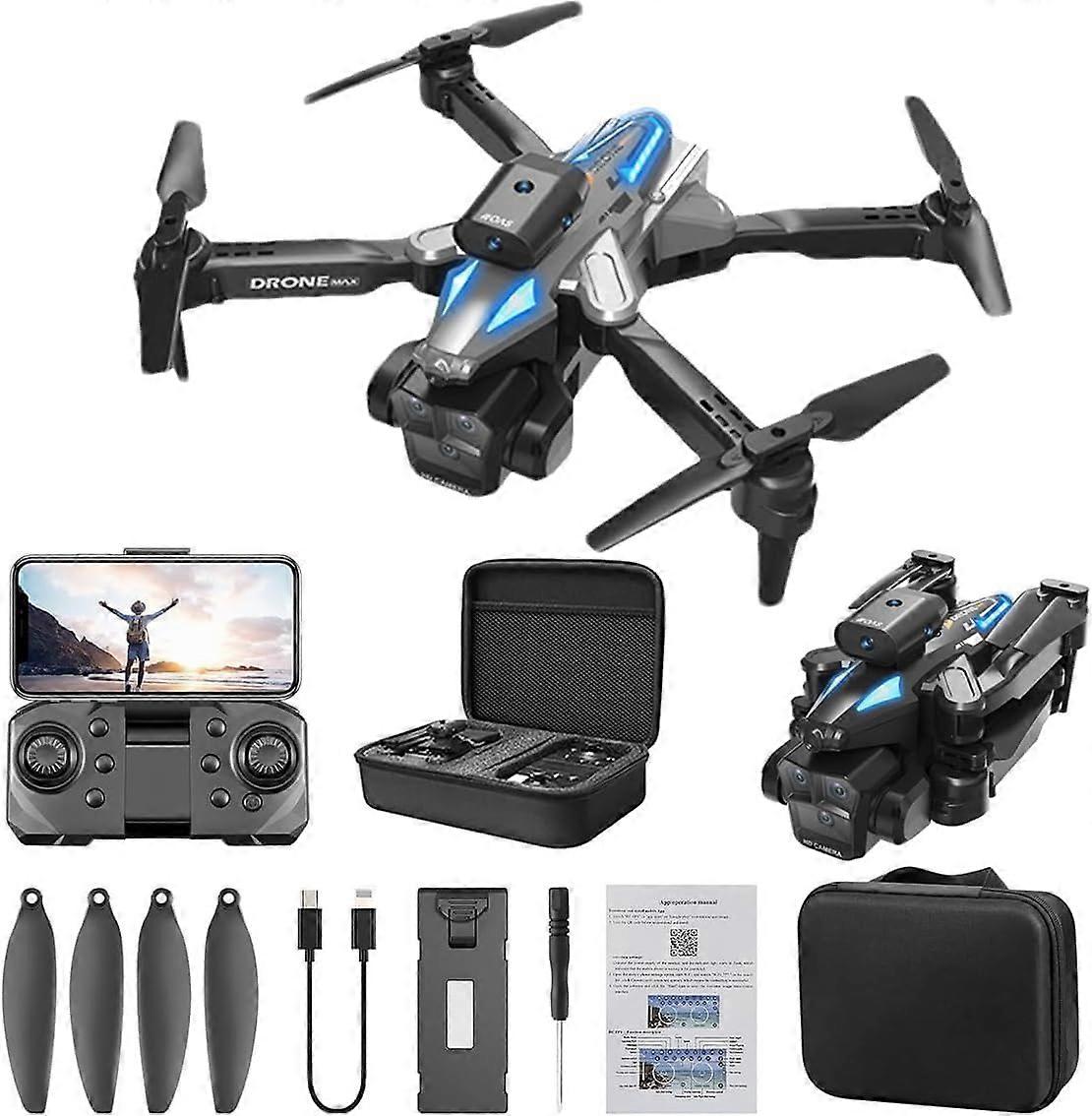4K Drone with Camera, Foldable FPV Quadcopter for Beginners, Obstacle Avoidance and Optical Flow Stability