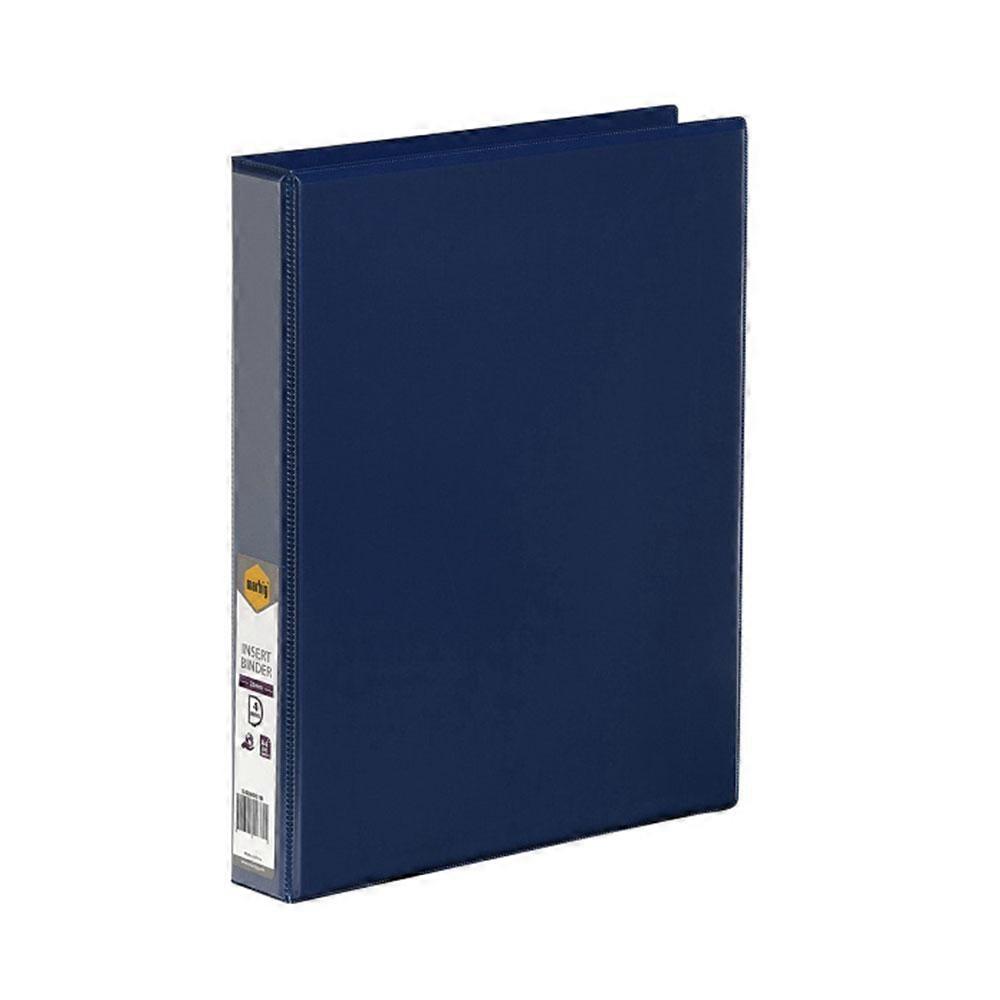 BLUE Marbig Clearview A4 4D-Ring insert Binder Polypropylene Eco Friendly 25mm