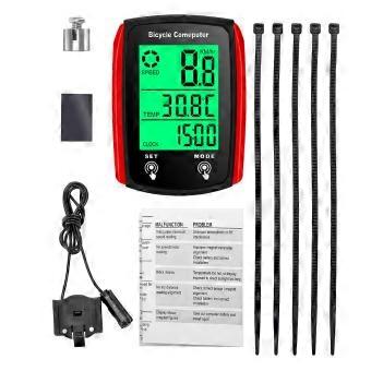 Bedrade fietscomputer LED digitale fiets snelheidsmeter kilometerteller touchscreen fietscomputer