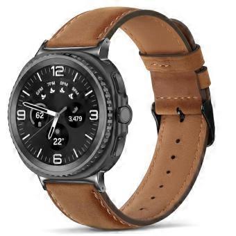 Leather Band for Samsung Galaxy Watch 8 40mm 44mm 46mm Classic – Brown Replacement Strap for Men