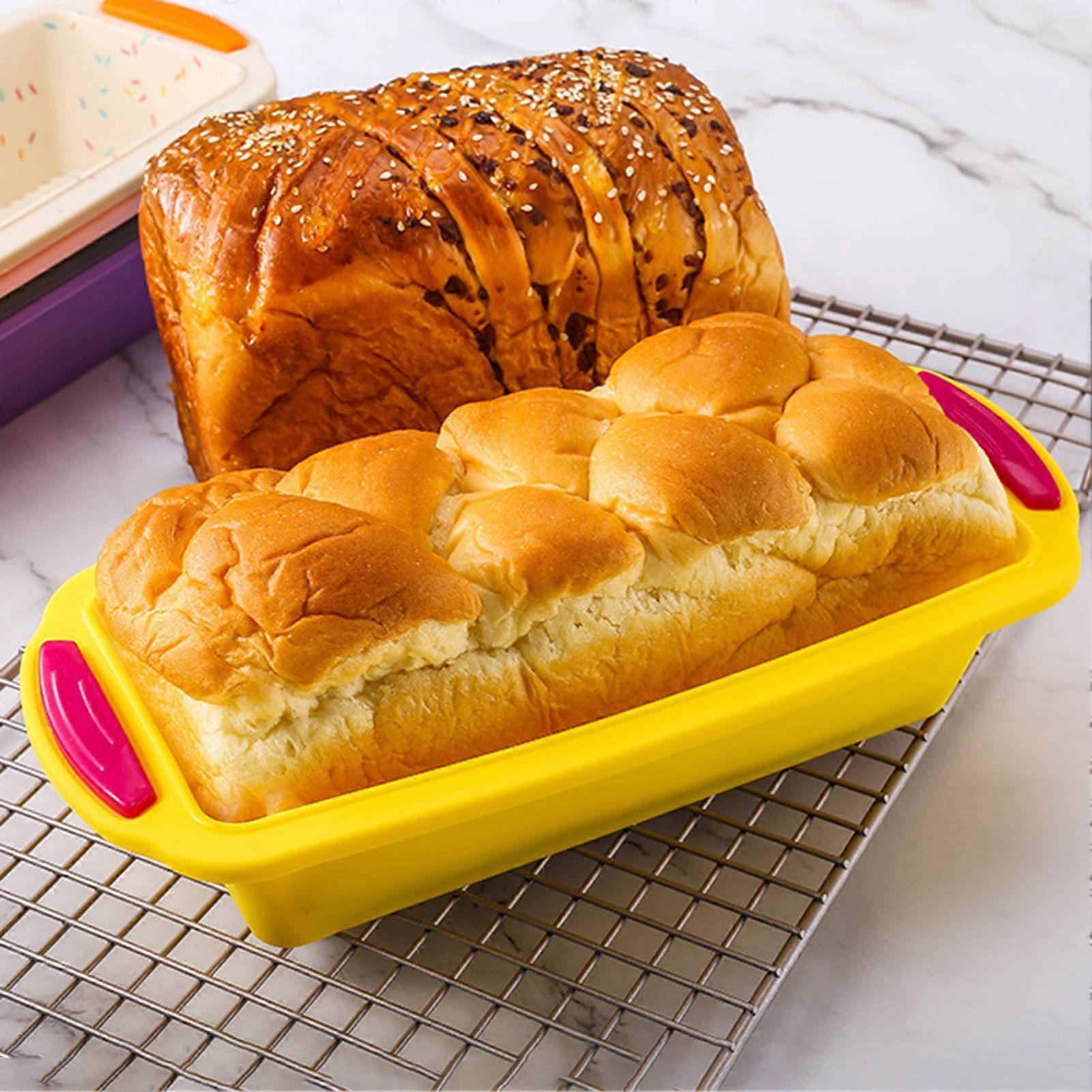 Rectangular Silicone Mold Bread Baking Tray Food Grade Cake Bread Toast Mold for Kitchen