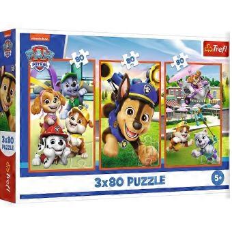 Paw Patrol Pusselset, 3 x 80 bitar, 18.0 x 27.5 cm
