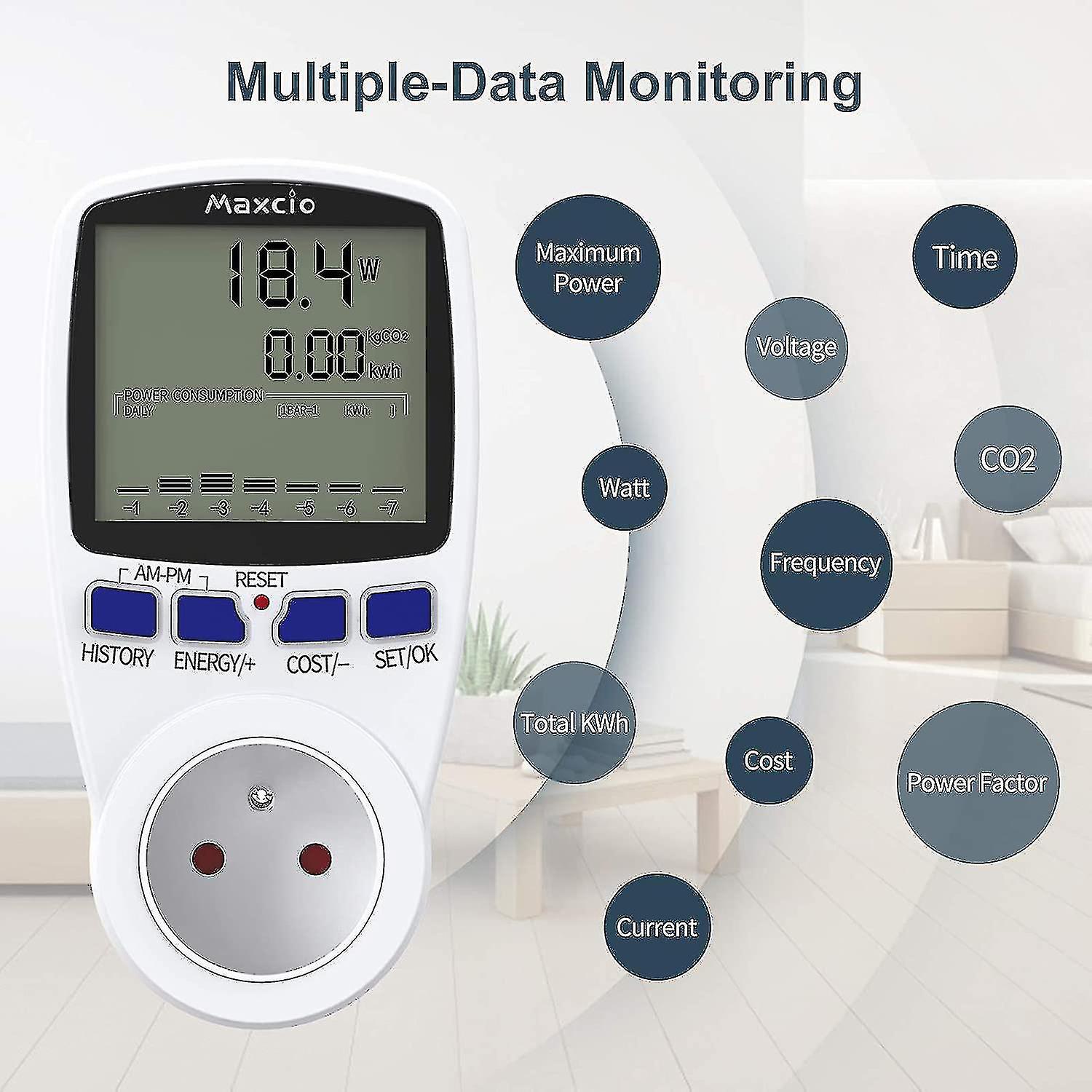 2 Tariff Electri Consumpt Meter Socket Meter With Lcd Display Overload Consumpt Meter Wattmeter