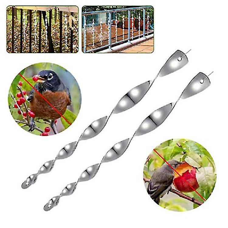 Bird Scare Rods, Reflective Bird Deterrent Rods, Reflective Wind Spiral Bird Repellent