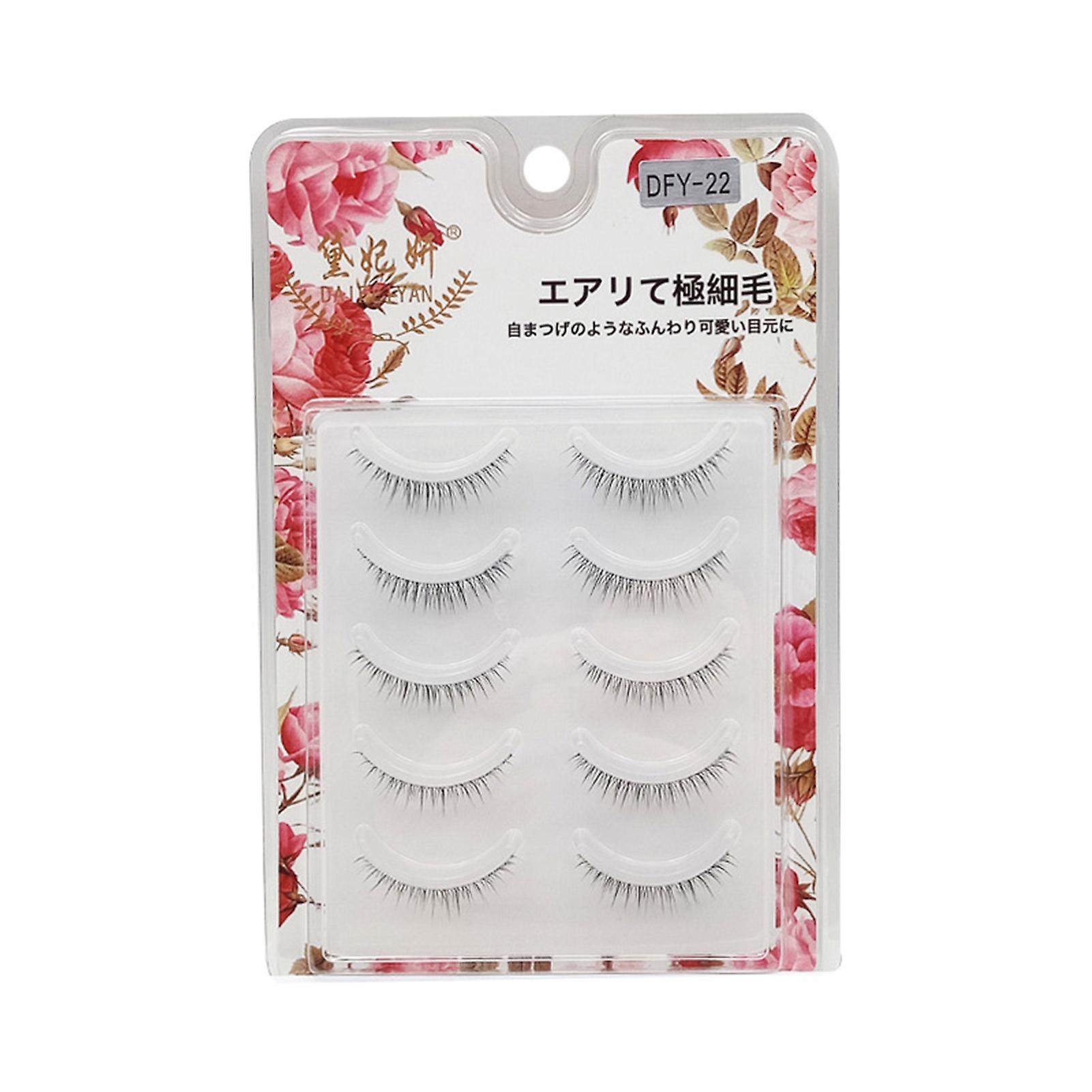5 Pairs Long Comic Soft Eyelashes Soft Comfortable No Irritation Lashes For Beauty Blogger Beginner Use