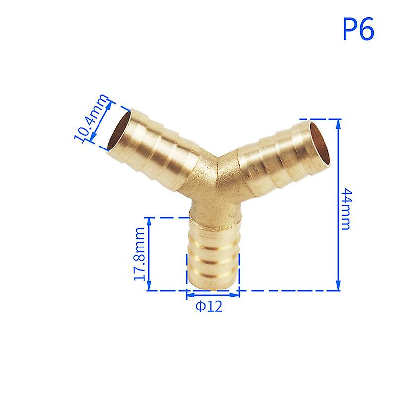 1pc Brass Tee Connector Reducing Barb Pipe Fitting 2 3 4 Way Brass Connector