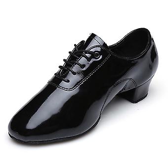Adult/Children's Black Soft Leather Dance Shoes Comfortable Dance Practice Shoes for Dance Classes