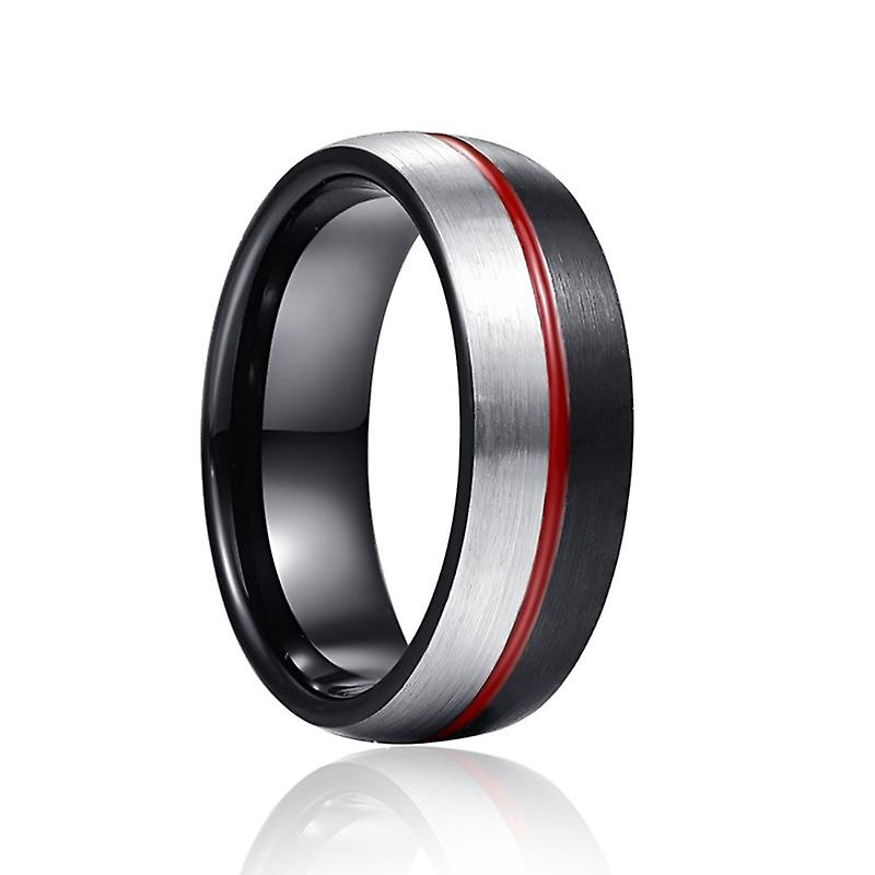 8mm Width Men's Tungsten Carbide Steel Ring