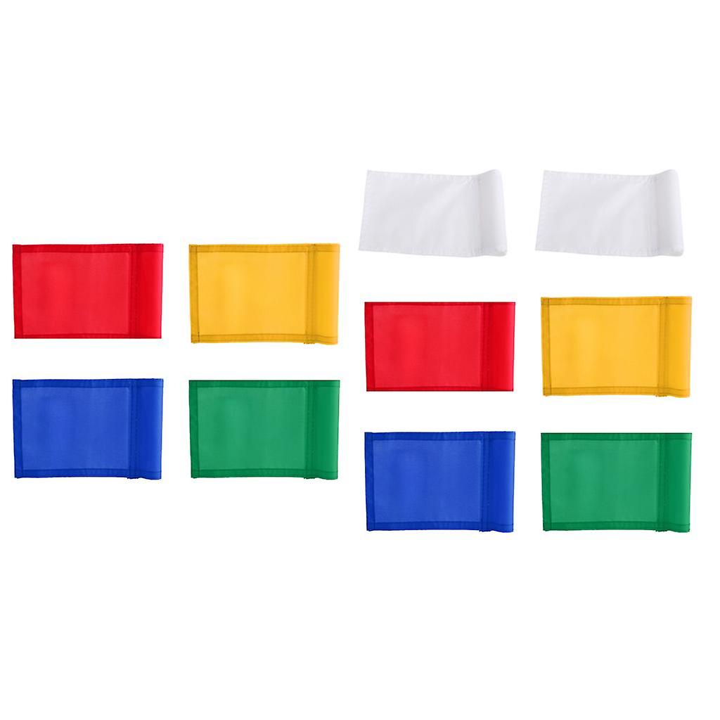 10 Pieces PuttingGreen Golf Solid Flag Golf Backyard Practicing Target Aids
