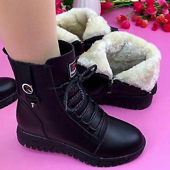 Herbst Mittelalter Flache Stiefeletten Damen Schnürung Bequeme Stiefel Geschenk Für Freundin Frauen Liebhaber