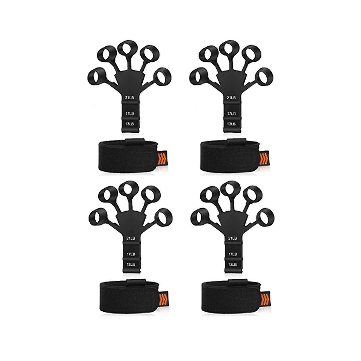 4-pack Finger Extensor Adjustable Silicone Hand Trainer For Improving Finger Function And Movement