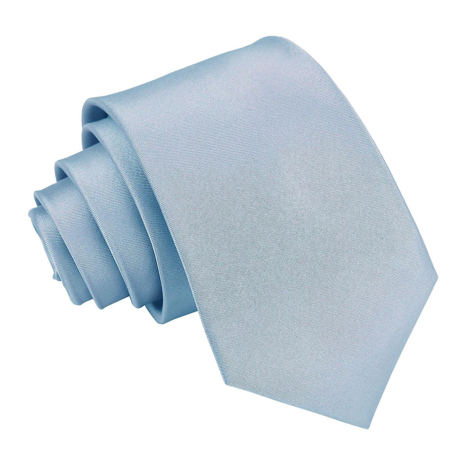 støvete blå vanlig sateng slank slips