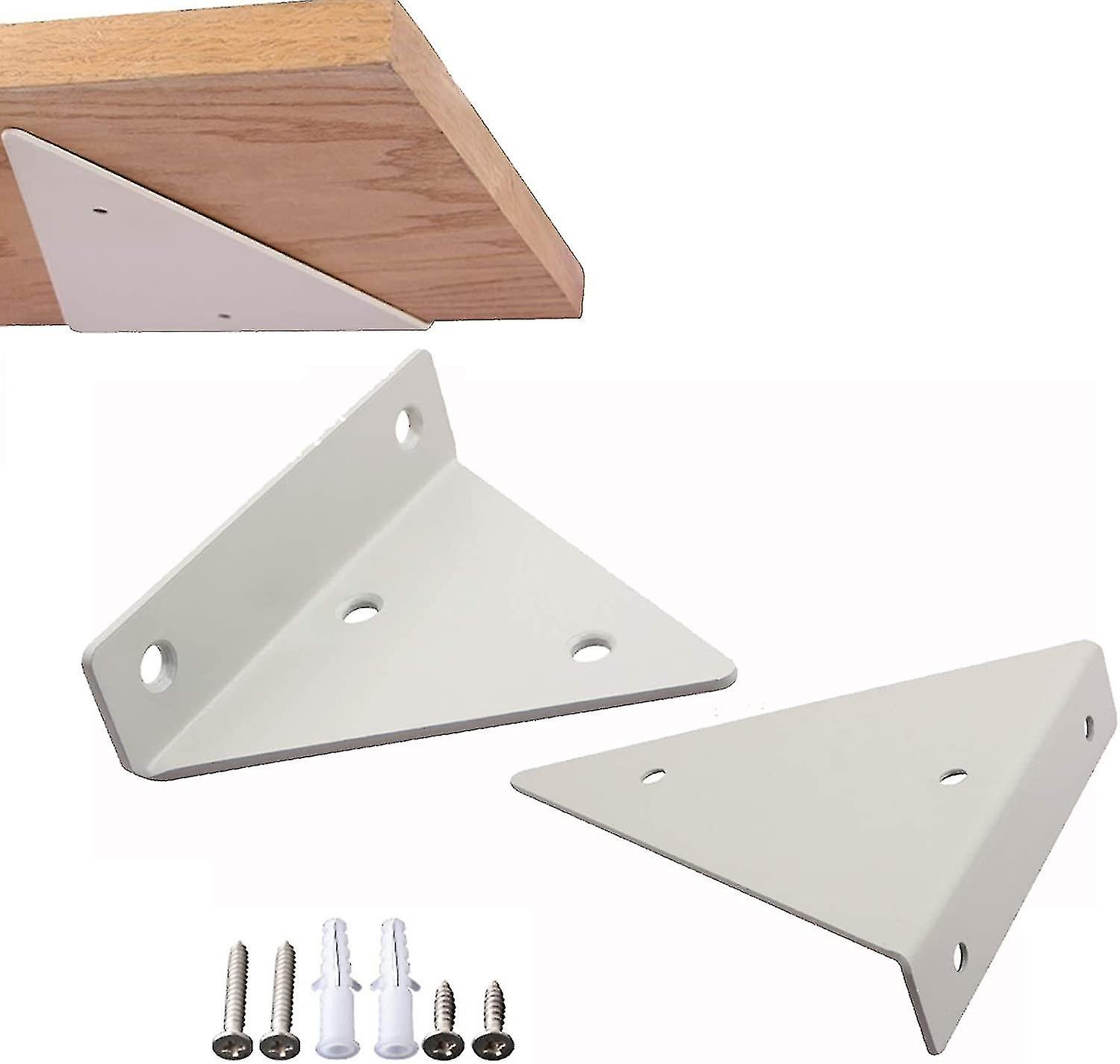 2 Pcs Heavy Duty Triangle Hidden Shelf Bracketmetal Wall-mounted Shelf Bracket,multifunctional Wall Mounted Yo