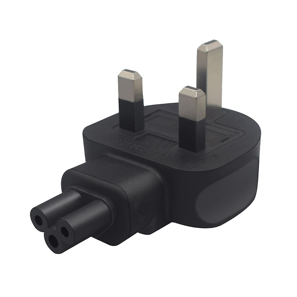 UK to C5 Adapter,IEC AC Plug Male Female Adapter,UK Plug 3 Pole 3 Prong Converter for Notebook Laptop Socket Connector