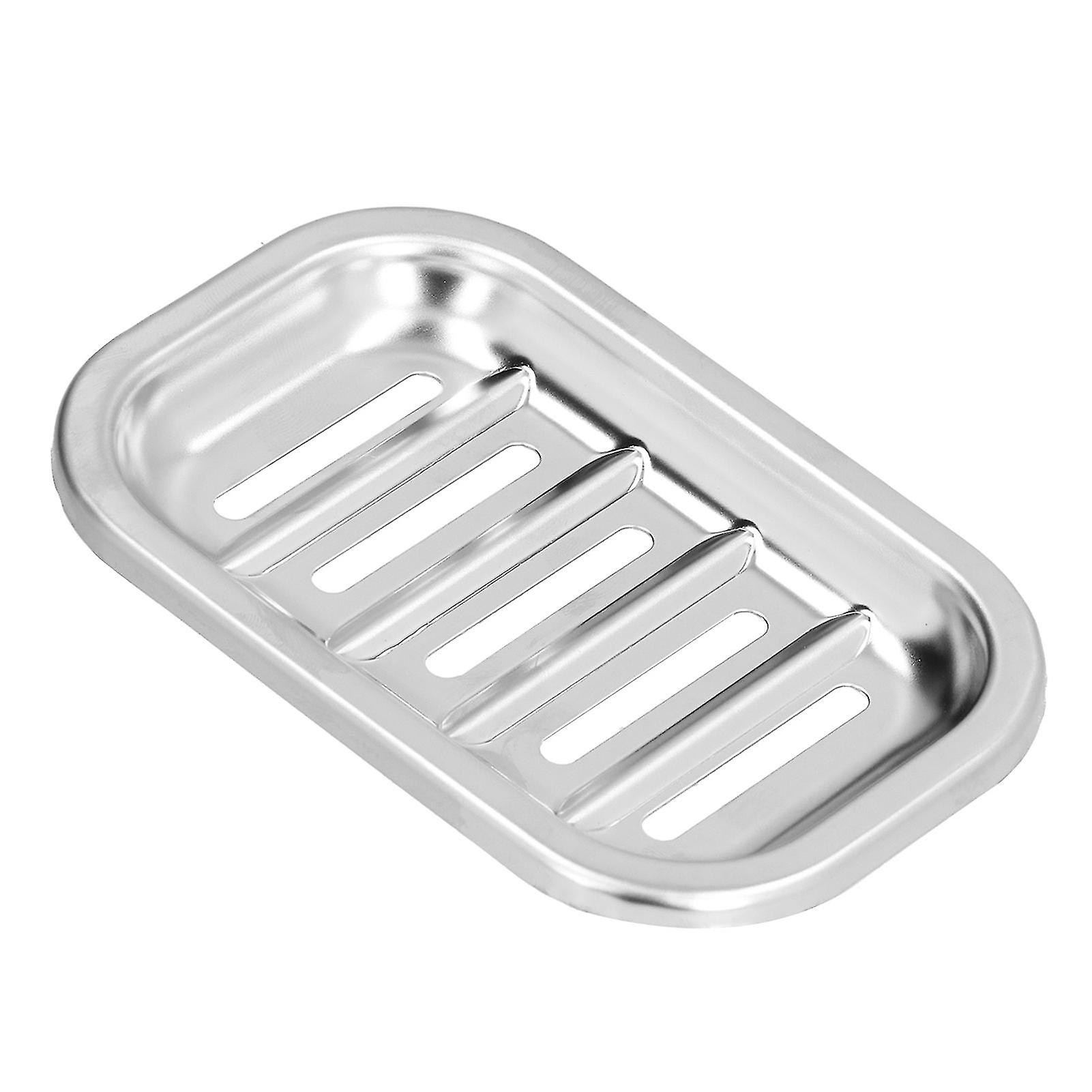 Stainless Steel Soap Dish Durable Bathroom Holder with Drain Shelf for ...