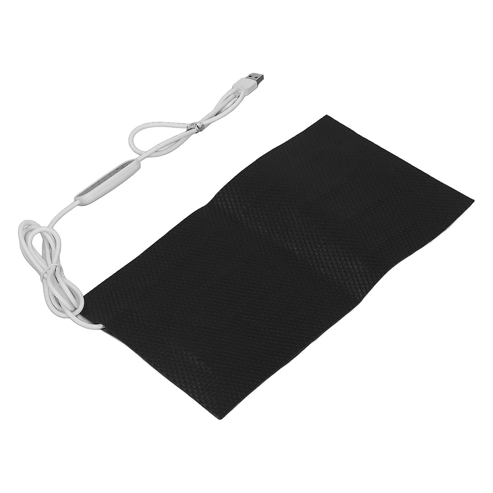 Temperature Regulating Heating Pad 4 Gear USB Power Waterproof Electric Cloth Heater DC5V 10x20cm/3.94x7.87in 