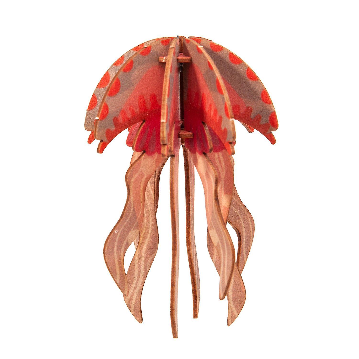 Mini 3D wooden jellyfish model to build