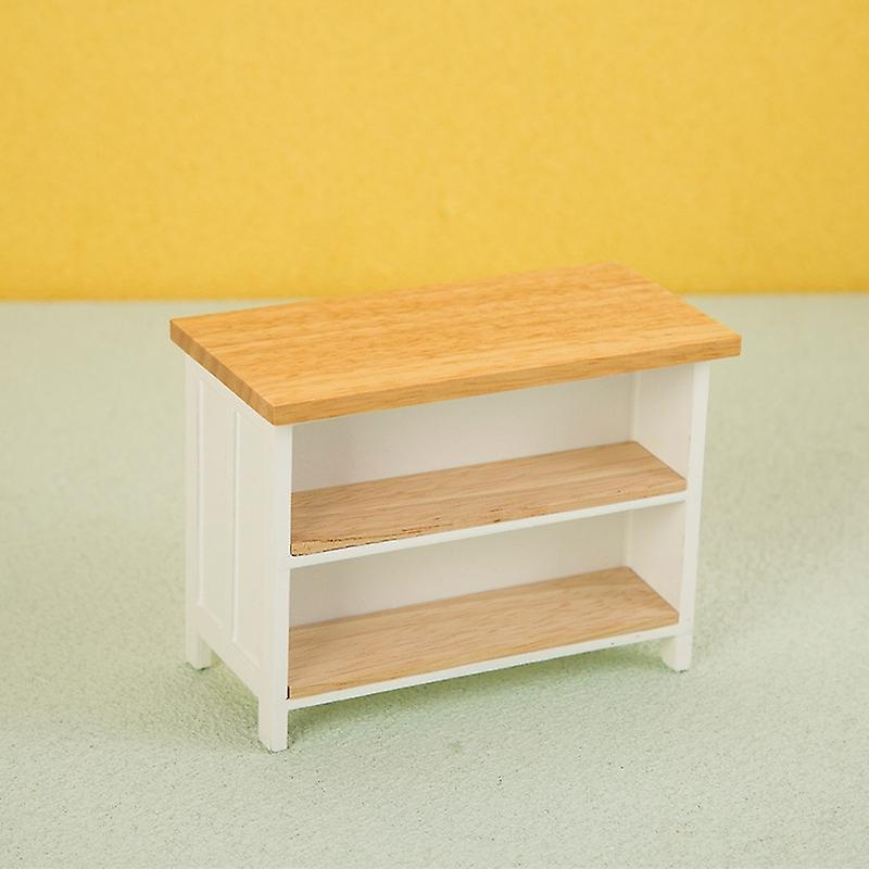 1:12 Dollhouse Miniature Double Layer Storage Desk Mini Furniture Model