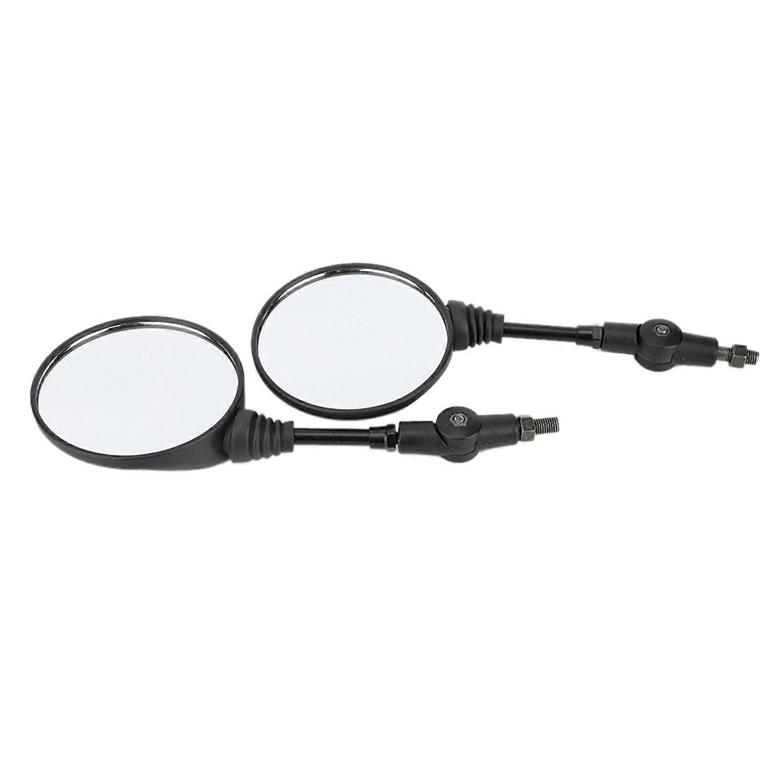 Motorcycle Folding Adjustable Rear View Mirrors with 10mm Screws Lightweight Durable Black Finish Pair Suitable for Enhanced Visibilit