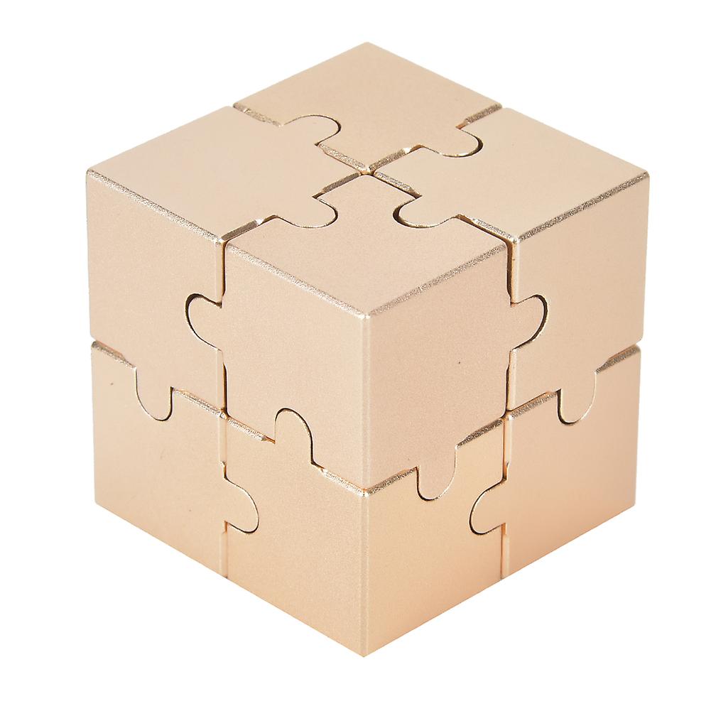 Gold 3D Geometric Puzzle Toy for Logic and Learning