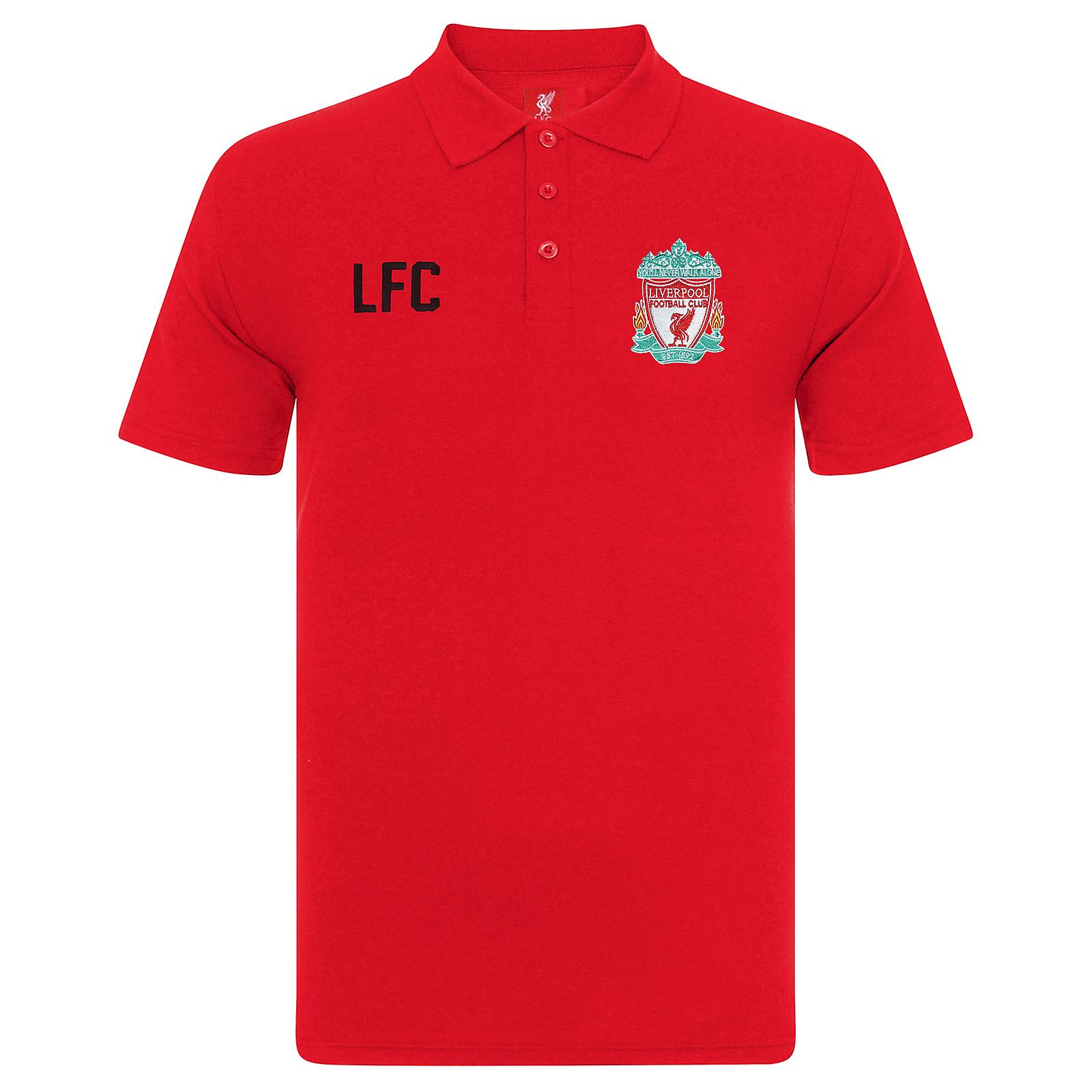 Liverpool FC Mens Polo Shirt Crest OFFICIAL Football Gift Fruugo UK