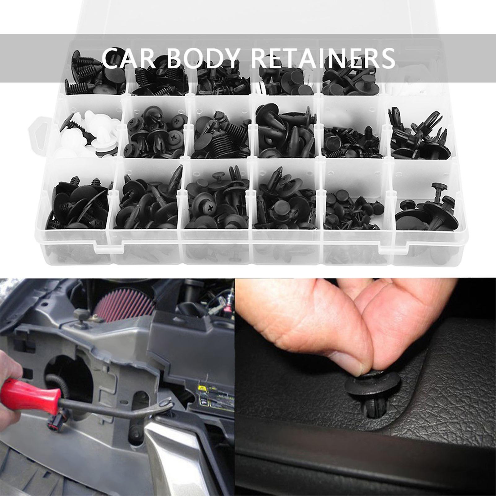 415Pcs 18 Sizes Assorted Clip Trim Car Push Pin Rivet Bumper Door Panel Retainer W/ Screwdriver