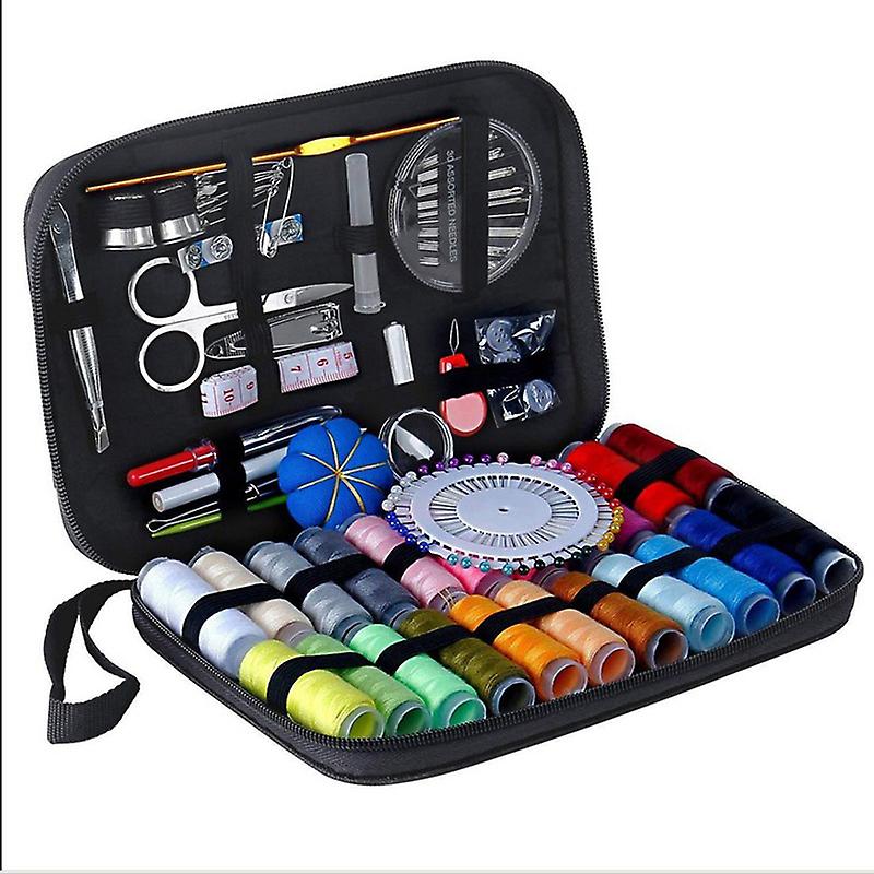 126Pcs/Set Sewing Kit Scissors Needle Thread Portable for Home Stitching Hand Sewing Tool