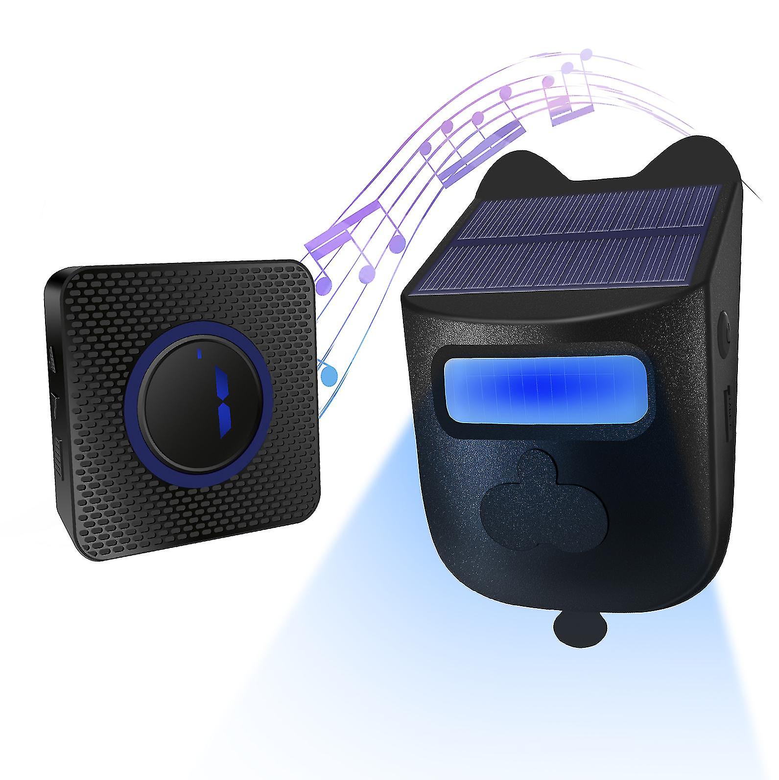 Solar Driveway Alarm 984ft Long Range Wireless Driveway Alarm Ip60 Weather Resistant Infrared Motion Sensor Detector Diy Security Alert System Monitor