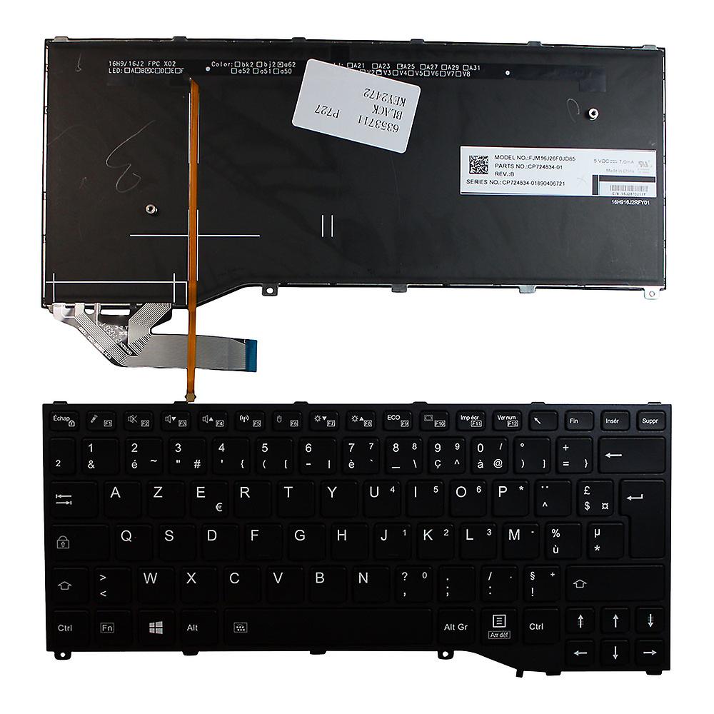 Fujitsu Siemens CP724834-01 Black Frame Backlit Black French Layout Replacement Laptop Keyboard