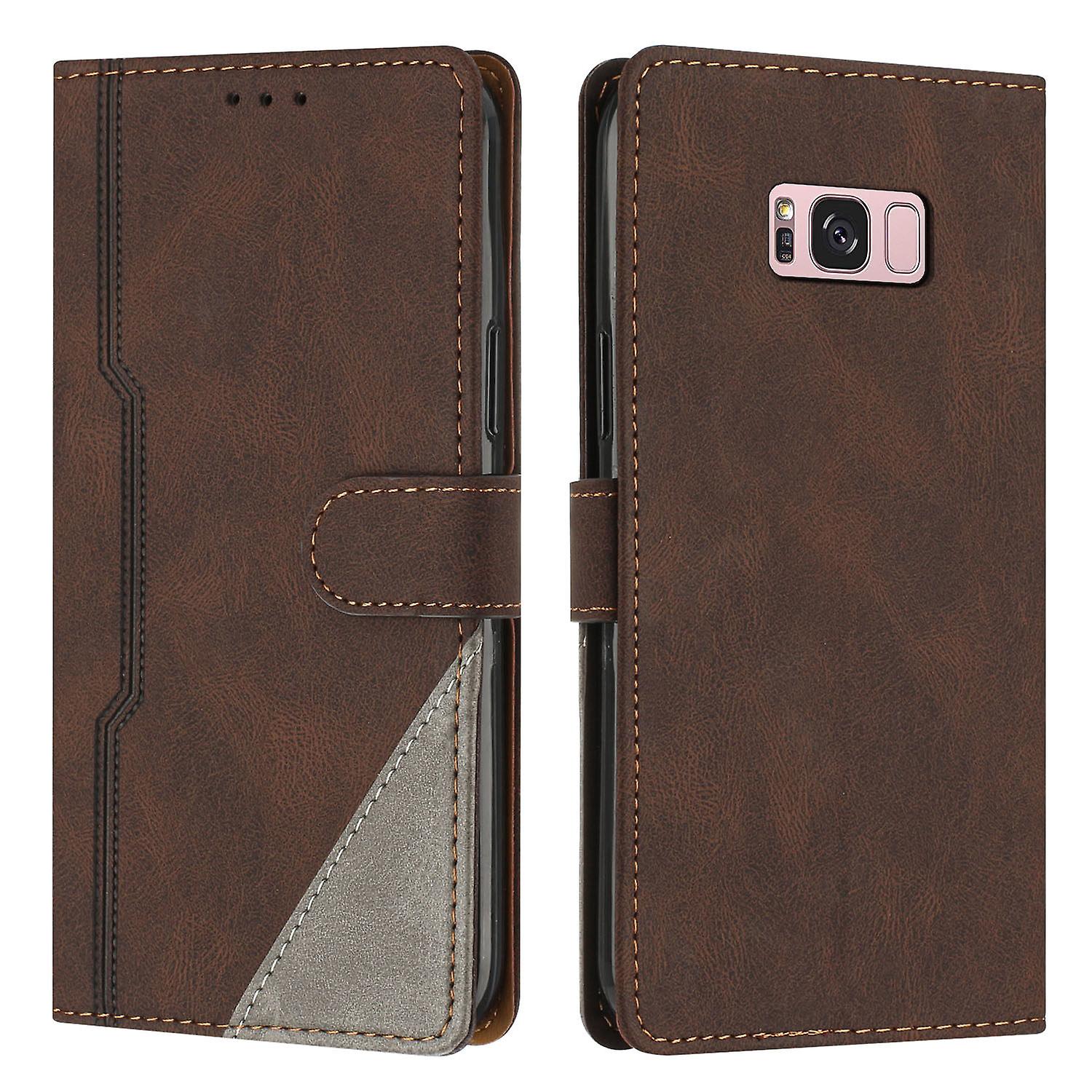 Leather Magnetic Clasp Case with Flip Wallet Stand Function Cover for Samsung S8