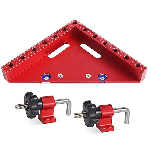 Carpentry Square 45 Degree Bevel Cut Fence 90 Degree Splicing Board Right Angle Fixed Clamping Clip Positioning Square Ruler
