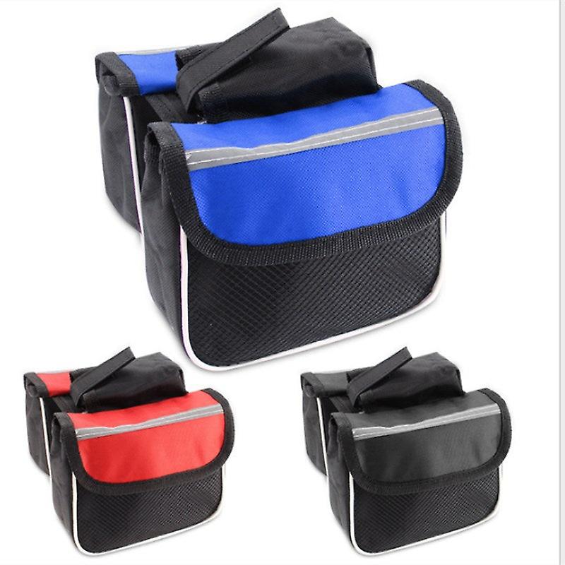 1Pc Bicycle Bag Front Beam Binding Saddle Bag Mountain Bike Fixture And Fitting Bag