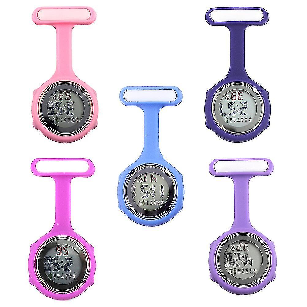 Digital Silicone Display Silent Electronic Luminous Nurse Pocket Watch