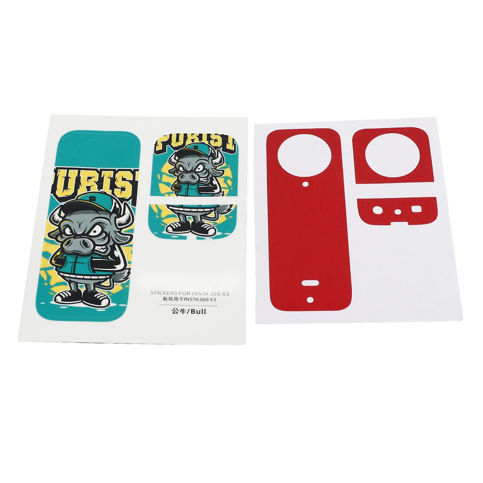 Cartoon Pattern PVC Protective Anti-Scratch Sticker for Insta360 X3