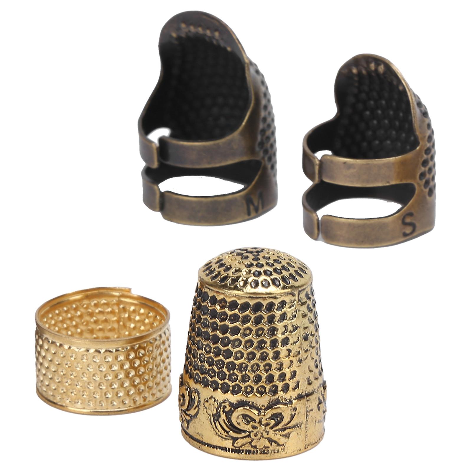 Thimble NonSlip Adjustable Brass Finger Protector with Multiple Models for Daily Sewing