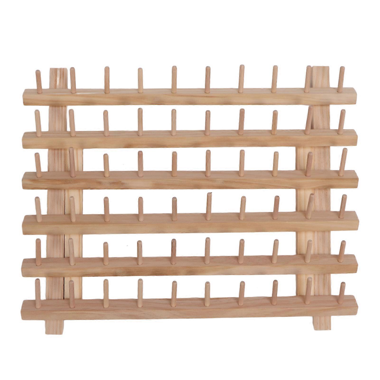 60 Spools Wooden Thread Rack Diy Easy Storage Safe Eco Friendly Beechwood Folding Thread Holder Thread Organizer For Quilting