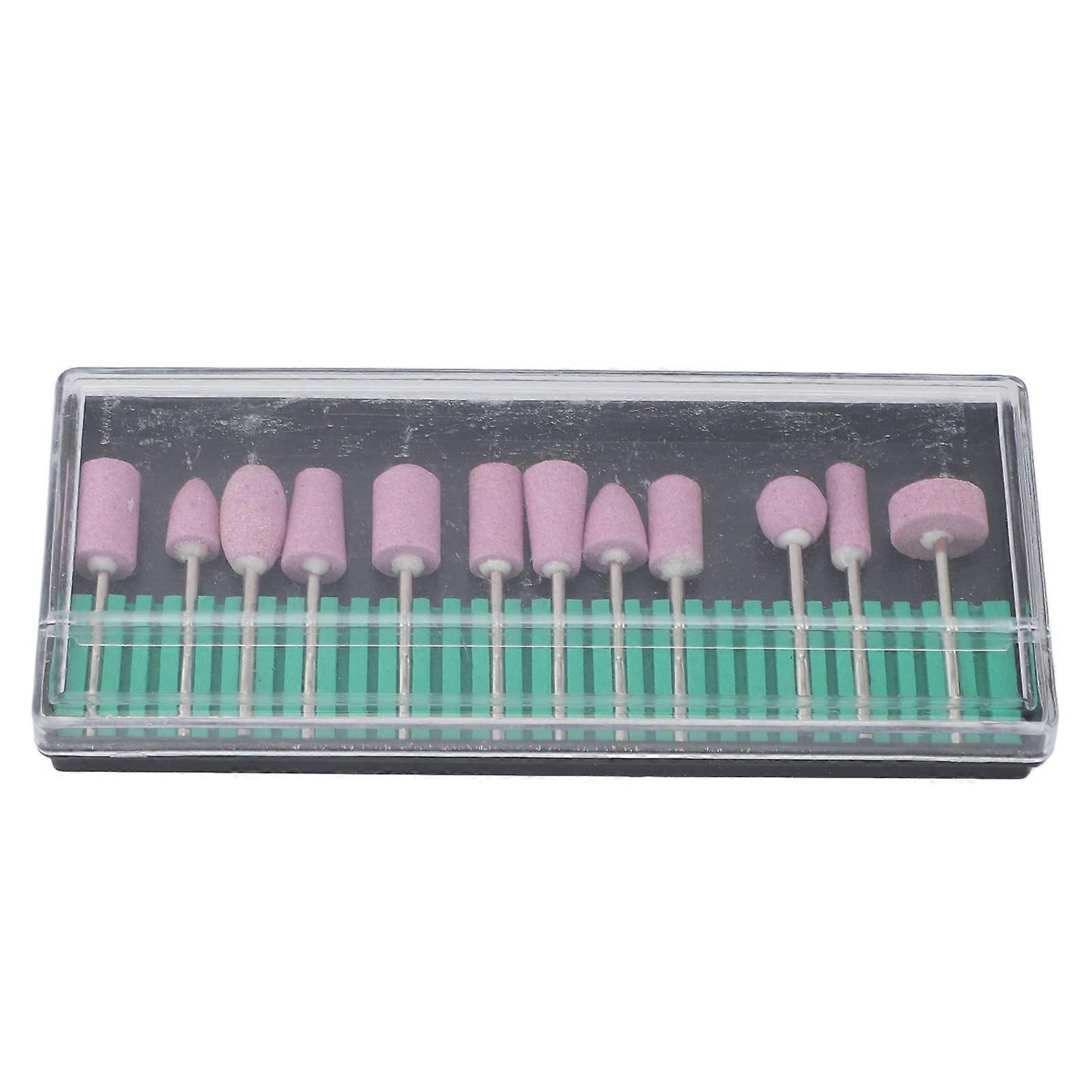 12Pcs Rotary Abrasive Mounted Stone Grinding Tool Grinder Polisher Drill Bits for Sanding Deburring