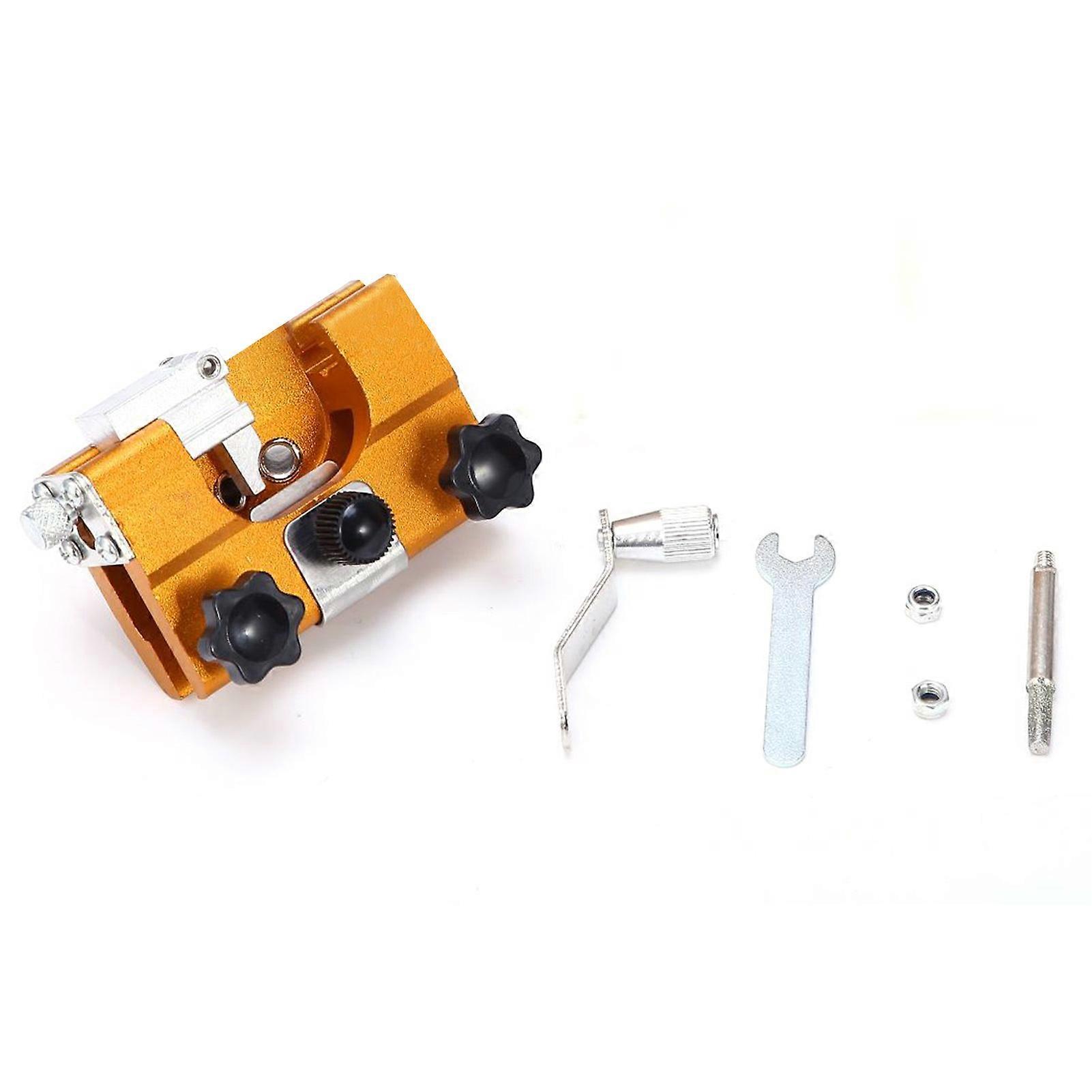 Chainsaw Sharpener Aluminum Alloy Labor Saving Portable Hand Chain Sharpening Jig for HouseholdChainsaw Sharpener (with Grinding Head)