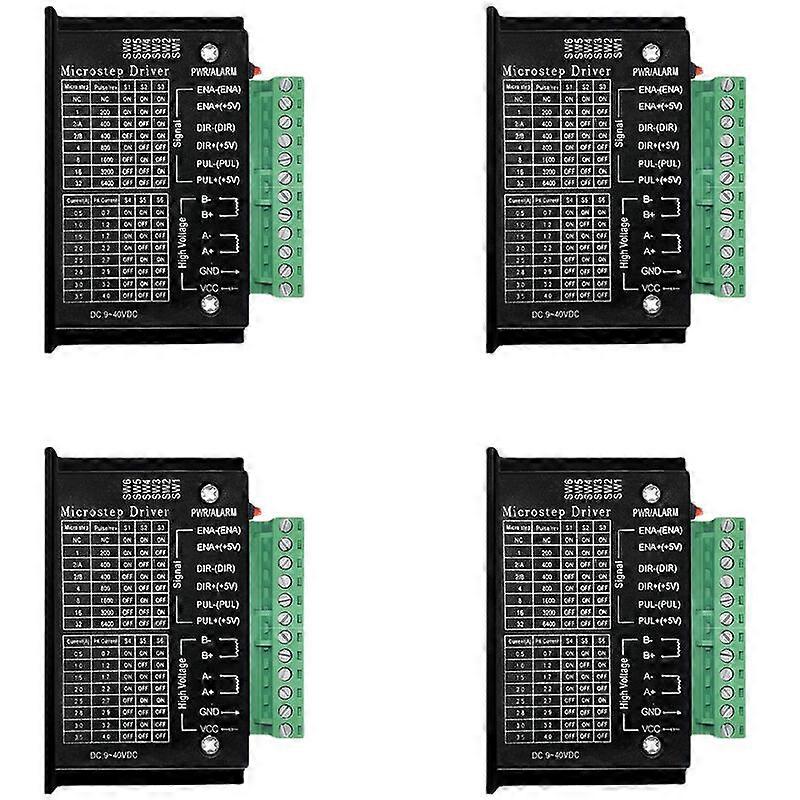 4Pcs Cnc Single-Axis 4A Tb6600 Stepper Motor Drivers Controller Motor Speed Controller Control Module