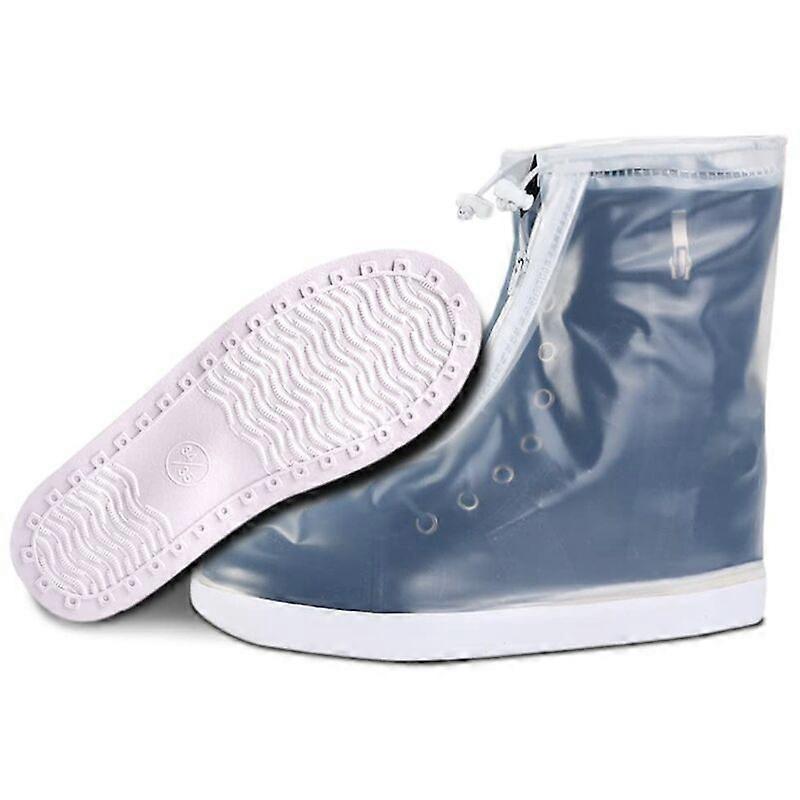 Waterproof Shoe Covers, Foldable Reusable Waterproof Shoe Covers for Rain and Snow Riding Men Women XL(29.5cm)