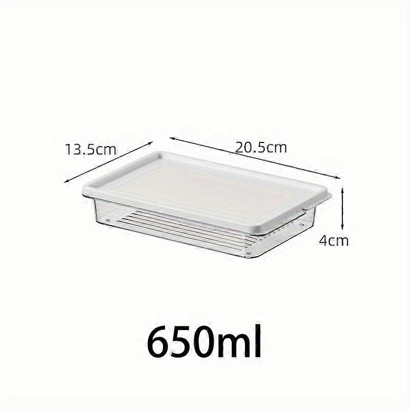 Food Grade Refrigerator Storage Containers with Lids - Transparent, Stackable, Freezer Safe Boxes for Meat, Seafood, Fruits, Vegetables, and Dumplings